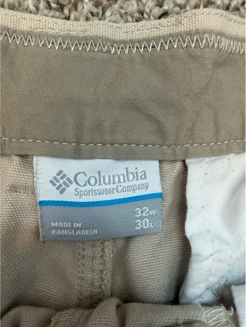 Columbia Sportswear Men’s Khaki Cargo Pants 32x29 Outdoorsy Hiking